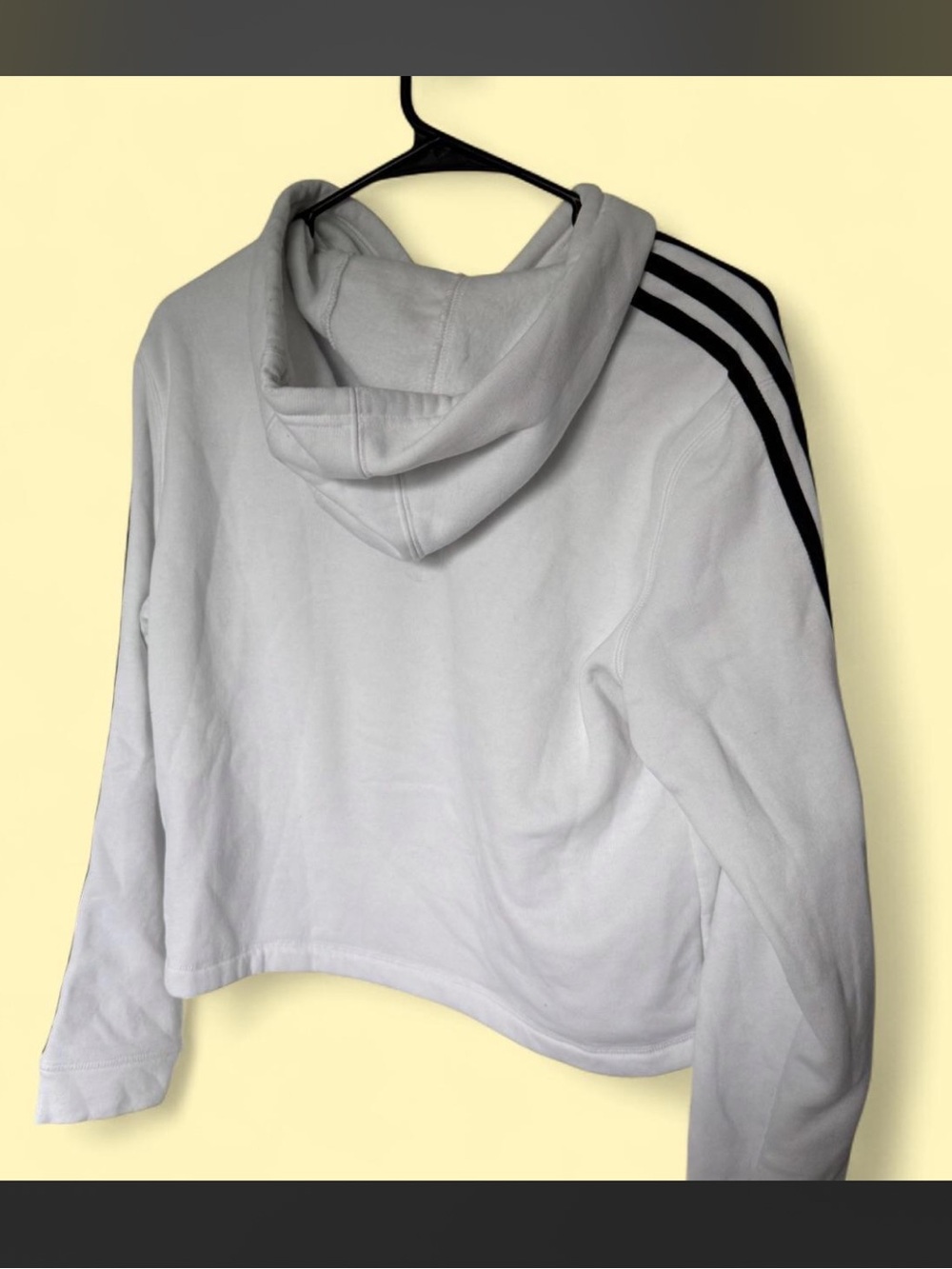 adidas women's loose-fit cropped hoodie, size small - Picture 2 of 7